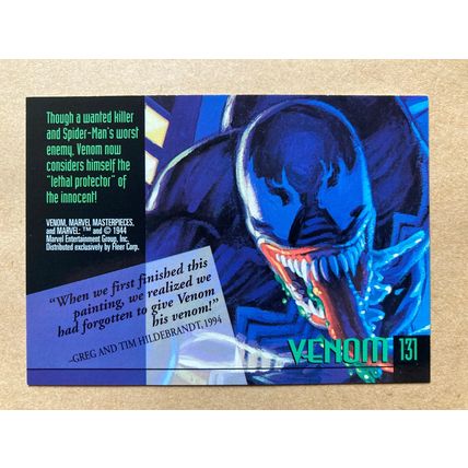 Marvel Masterpieces 1994 Base trading Card # 131 Venom (B) Fleer