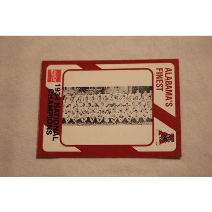 1934 National Champions 1989 Collegiate Collection Alabama's Finest NO. 333