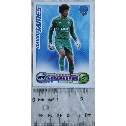 2008/09 Topps Match Attax Trading Card - David James, Portsmouth FC