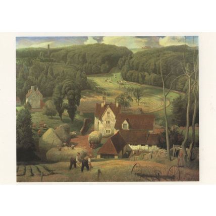 James Bateman Playtime In The Cotswolds Painting Postcard