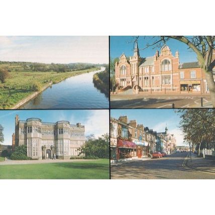 Chapel Street Chorley Lancashire Library Astley Hall Canal Postcard