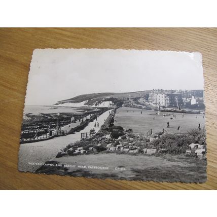 1960s real photographic Postcard -Western Lawns & Beachy Head Eastbourne Sussex