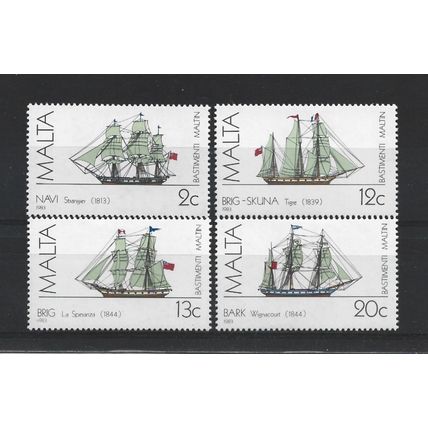 Malta.Maltese Ships (2nd series) set of 4.Mounted Mint.Nov23