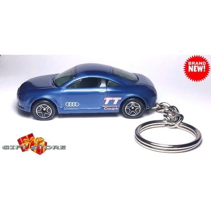 HTF RARE KEYCHAIN BLUE AUDI TT TURBO/QUATTRO CUSTOM Ltd EDITION GREAT GIFT