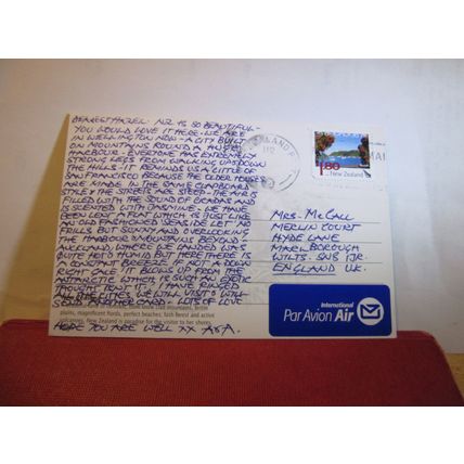 MAP OF NEW ZEALAND used postcard =