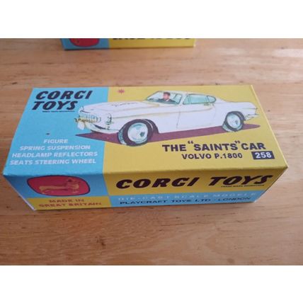 Corgi - 258 - VOLVO P1800 - The Saints Car - Replica / Repro Box
