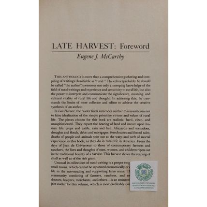 LATE HARVEST RURAL AMERICAN WRITING HCDJ Abbey Berry Chute Dillard Keillor Mason