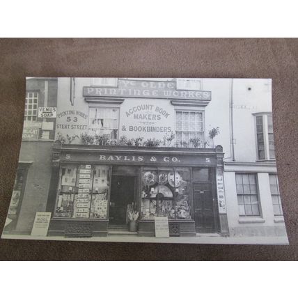 Oxfordshire Library Reproduction Postcard - Printers, Market Place, Abingdon