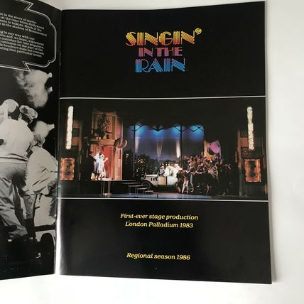 PROGRAMME TOMMY STEELE singin in the rain Harold Fielding inc postcards