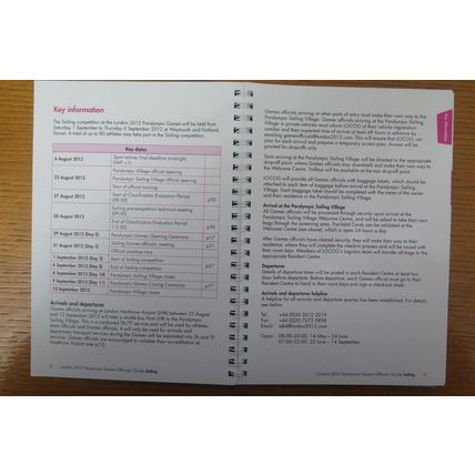 2012 LONDON OLYMPICS GAMES OFFICIALS GUIDE TO THE SAILING - RARE