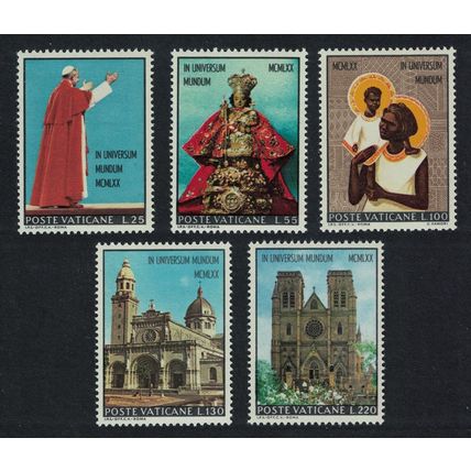 Vatican Visit of Pope Paul VI to Asia and Oceania 5v 1970 MNH SG#547-551