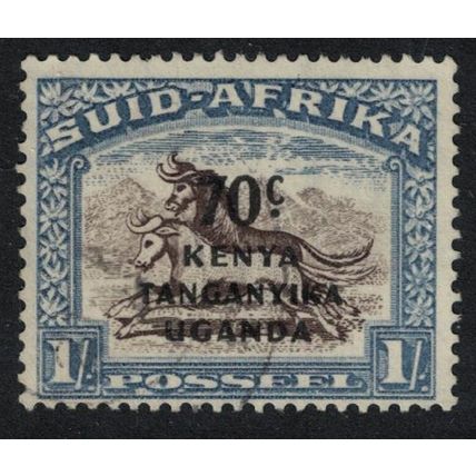 KUT Black and Blue Wildebeest Wild Animals T1 1941 Canc SG#154