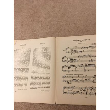 F. Liszt Rhapsodies Hongroises No. 8 SHEET MUSIC, 1906. Hungarian Rhapsody 8