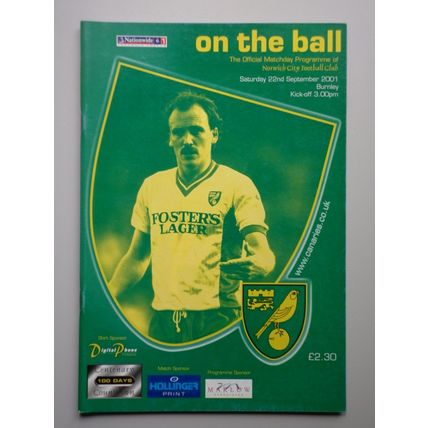 NORWICH CITY v BURNLEY Div1 22/09/2001