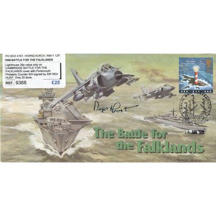 Rex Hunt Falklands War Hero LTD TO 20 Hand Signed FDC SEALED
