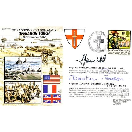 Stanley James Hill WW2 3rd Parachute Brigade North Africa Hand Signed FDC