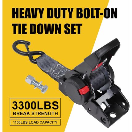 Ayaport Retractable Ratchet Straps 2 Inch X 6Ft Boat Transom Tie down Straps to