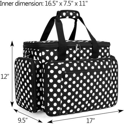 LUXJA Sewing Machine Carrying Bag with Removable Padding Pad, Travel Case for Se