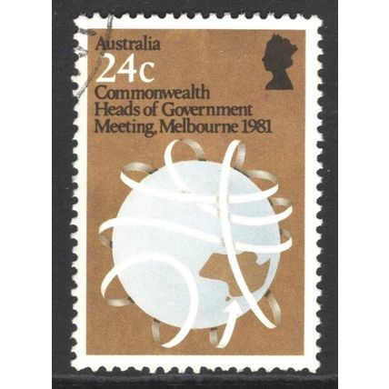 AUSTRALIA 1981: CHOGM, MELBOURNE - 24c USED (G6)