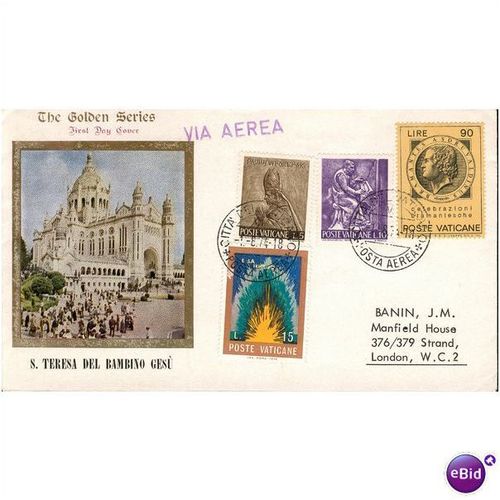 Vatican FDI Posta Aerea cover 1974 - SG (See info) S. Teresa Del Bambino Gesu