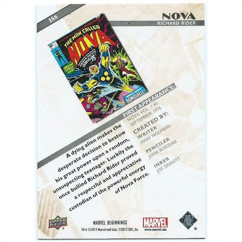 2012 Marvel Beginnings 2 - #188 - Nova