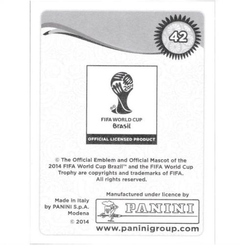 2014 Panini World Cup Soccer Stickers - #42 - Luiz Gustavo