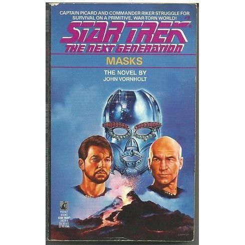 STAR TREK THE NEXT GENERATION ' MASKS ' paperback book (1989)