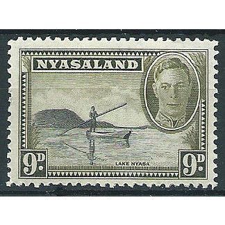 Nyasaland 1945 SG151 9d Black & Olive Mounted Mint ..