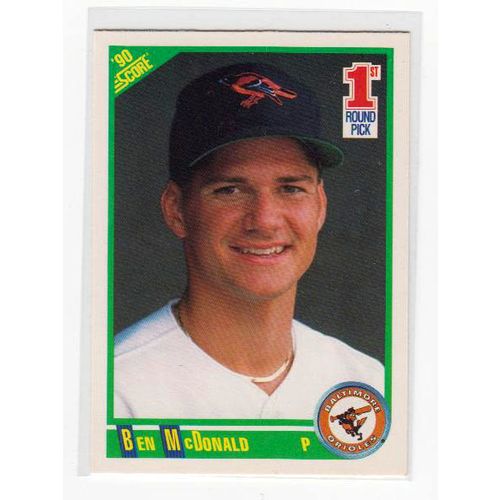 1990 Score Ben McDonald RC 1st Round Pick card #680 – Orioles