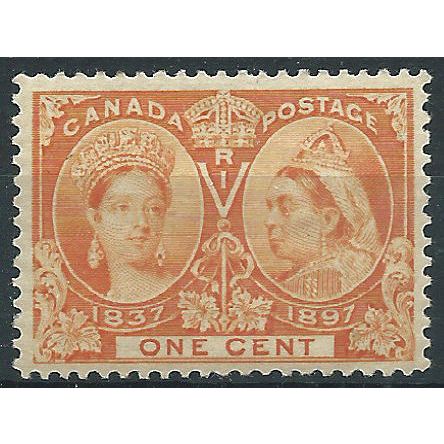 Canada 1897 SG122 1c Orange Jubilee Mounted Mint....