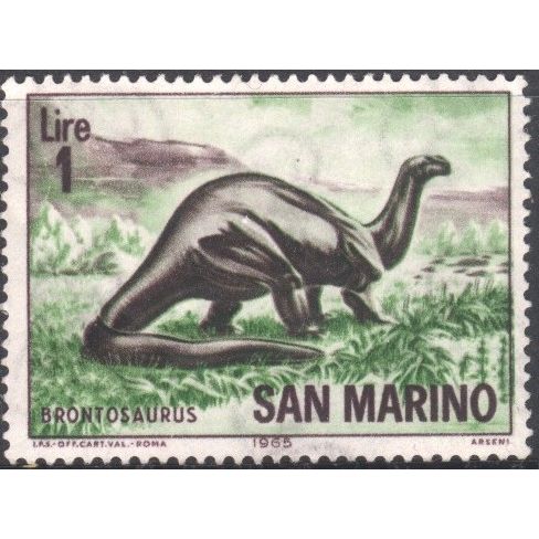 San Marino 1967 - SG773 - 1L - Brontosaurus - MH