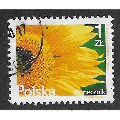 POL 2015 1zt 'FLOWERS- SUNFLOWER' FINE USED (EBID62-808)