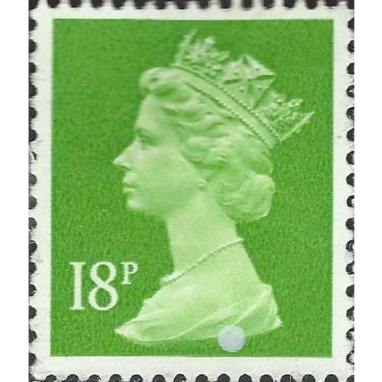 GB, Queen Elizabeth Machin, light green 1991, 18p, #4