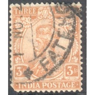 India 1911 - SG 173 - KGV 3a orange - used 2