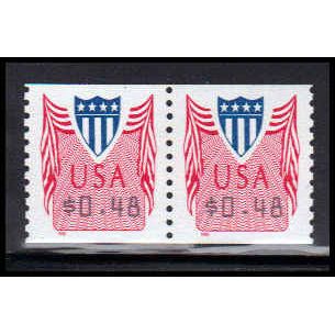 CVP33 48c Shield Very Fine MNH Pair PA5082