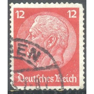 Germany 1932 - SG480 - 12pf orange red - President Von Hindenburg - used 22