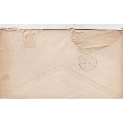 United States 1912 Gardiner Me to Temperance Vale Canada cover tear on top