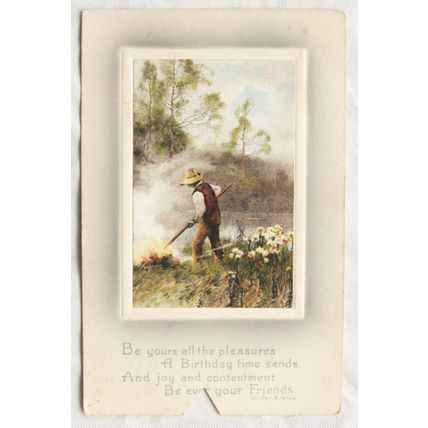 1910 Birthday Greetings postcard
