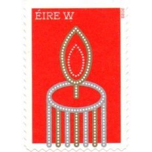 Eire. W Value. Candle. Unfranked SA/DC On Piece