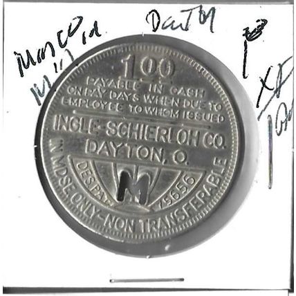Mingo Mining Co Thatcher Mines W. Virginia $1.00 Medal XF