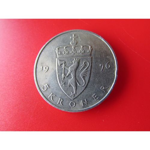 1976 NORWAY 5 KRONER - COIN - 2 FREE POST. AAK