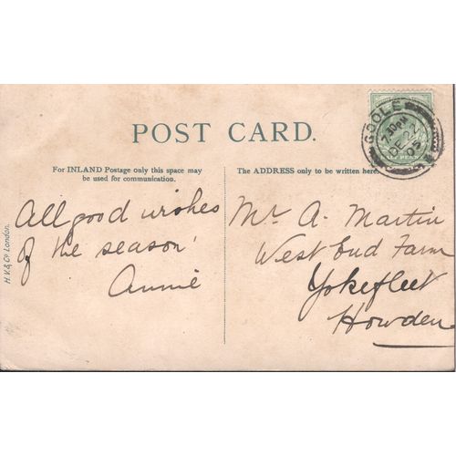 Antique GB postcard - London 1905 - Westminster Bridge by Moonlight