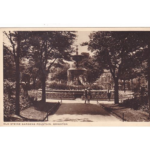 Old Steine Gardens Fountain Brighton Sussex Postcard (SX73220)