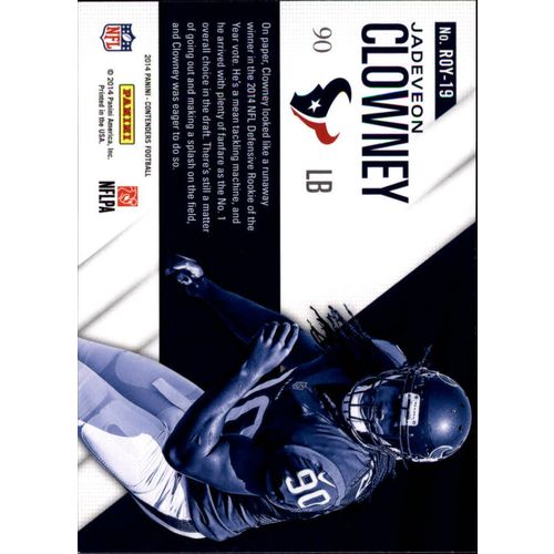 2014 Football Panini Contenders Jadeveon Clowney-Rookie of the Year Contenders