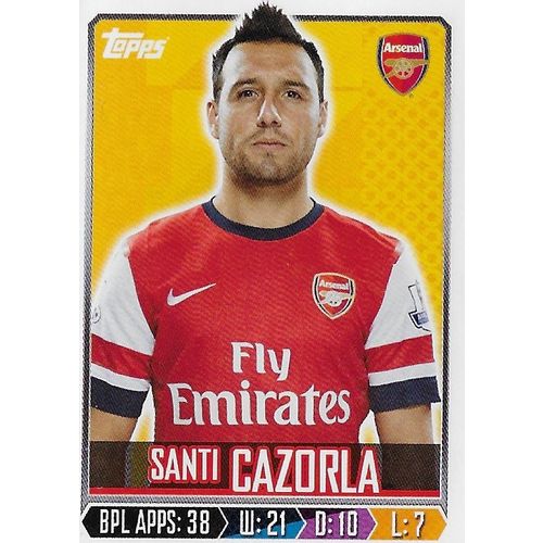 Topps Premier League 2014 Stickers: No.15 - Cazorla
