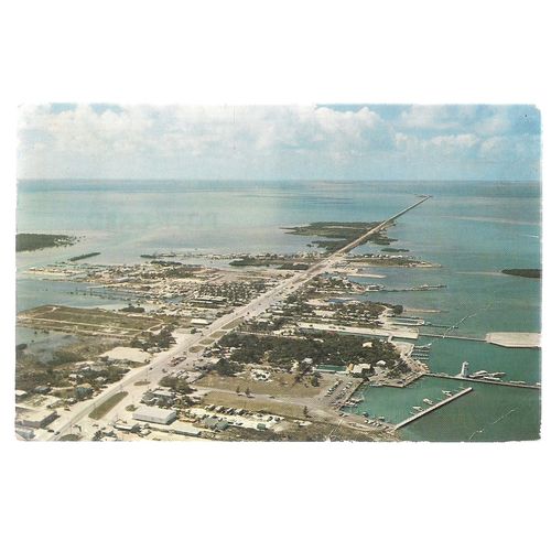 MARATHON, FLORIDA, USA used postcard 1962 postmark =