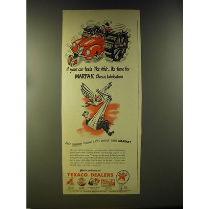 1946 Texaco Marfak Chassis Lubrication Advertisement