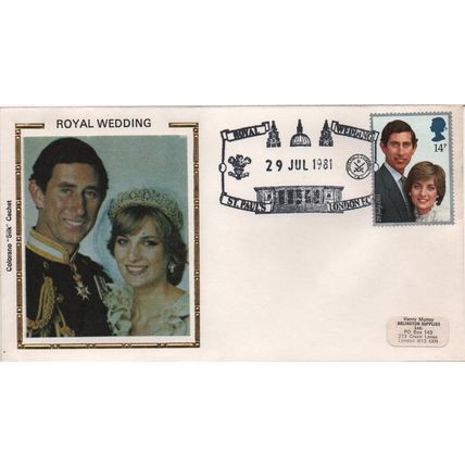 COLORANO - CHARLES & DIANA ROYAL WEDDING 14p SILK COVER - WEDDING DAY