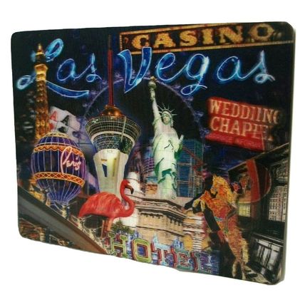 Las Vegas Nevada Montage Panoramic Jumbo 3D Fridge Magnet