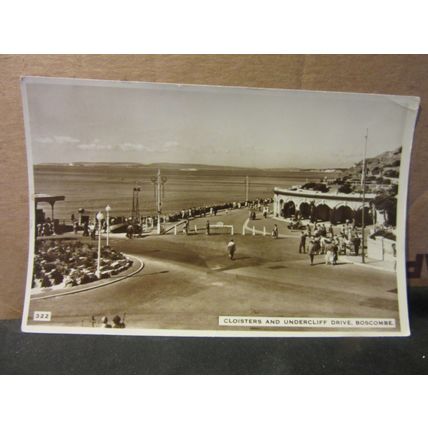UNDERCLIFF DRIVE, BOSCOMBE, DORSET used postcard RP by Dearden & Wade. 1955 pm =